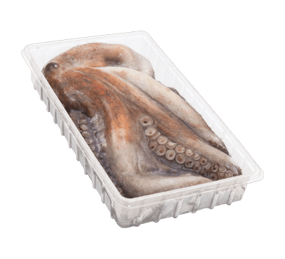 Pulpo virgen en bandeja