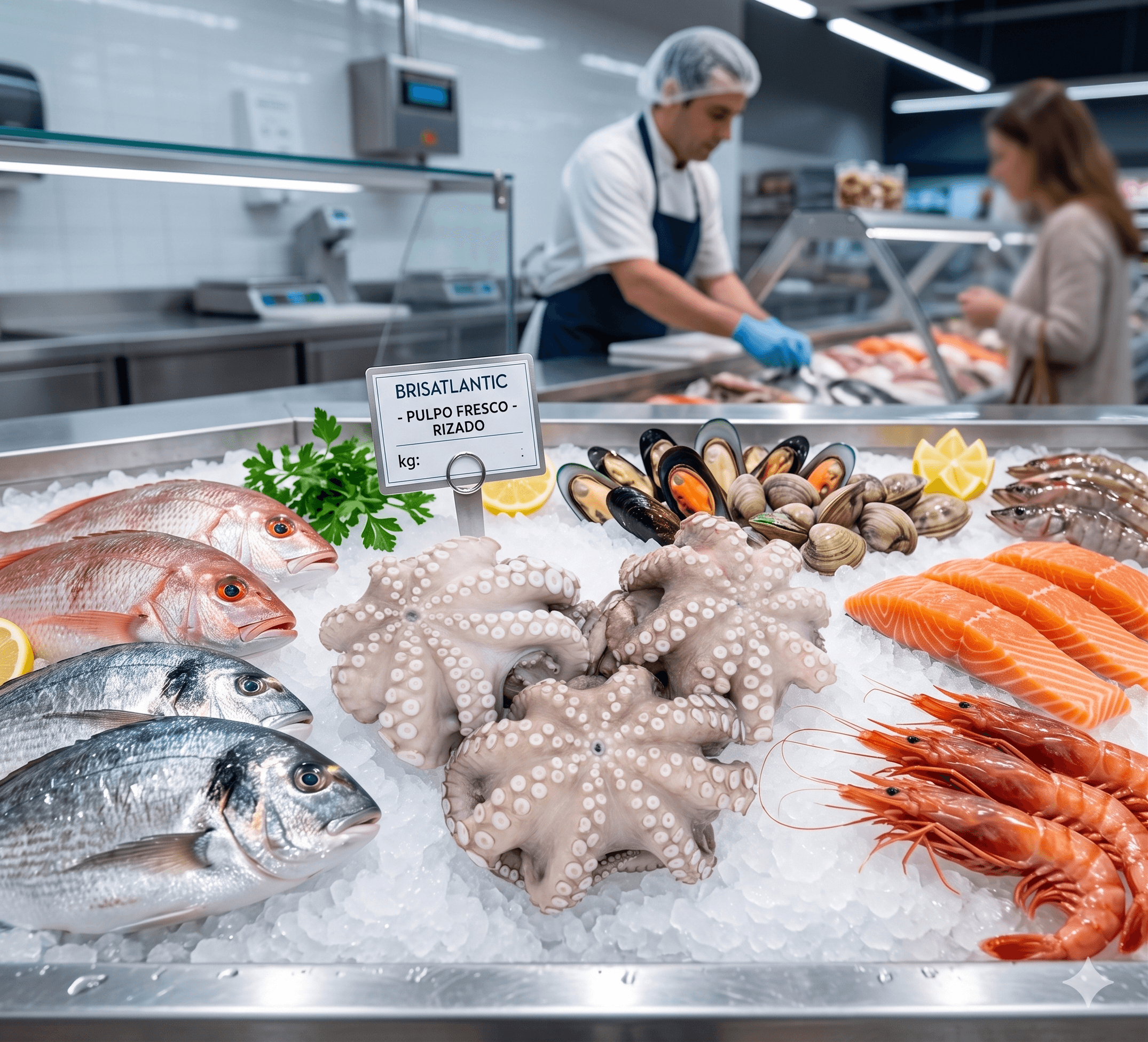 Cajas de producto congelado preparadas para canal supermercado